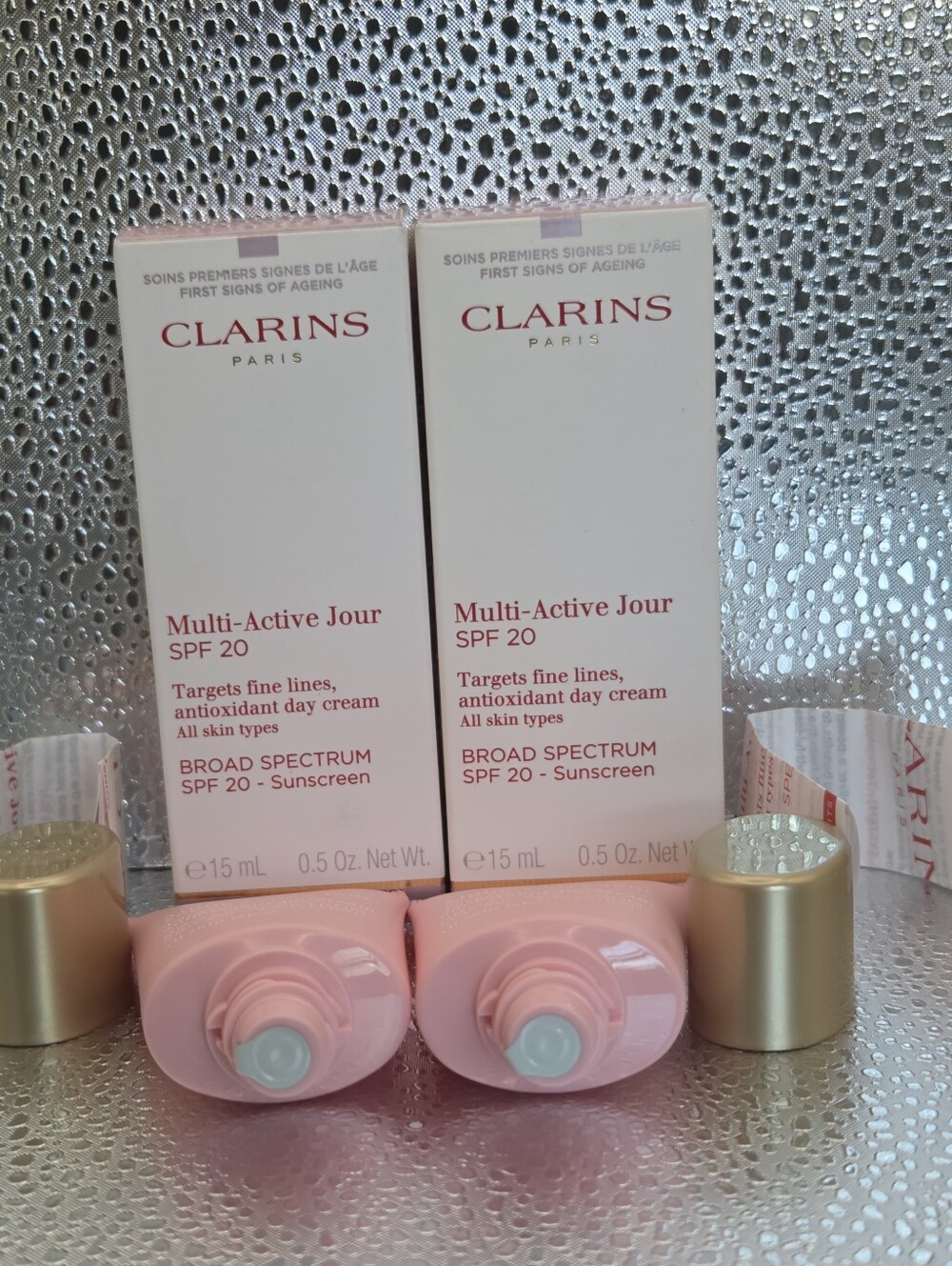 Clarins Multi-Active Day Cream SPF 15 15ml Duo | Lot of 2 NIB